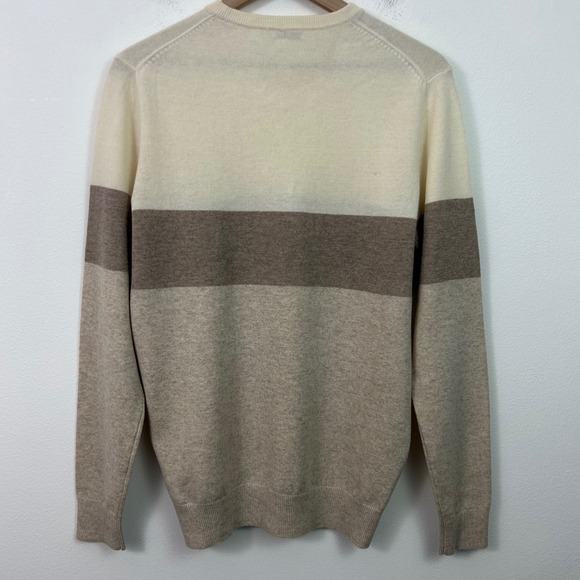 Suitsupply Mens Cashmere Wool Colorblock Crew Sweater Size Medium - Picture 2 of 9